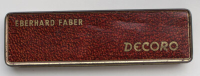 Blechdose Eberhard Faber Decoro Stiftedose 18cm Büro Schule Buntstifte