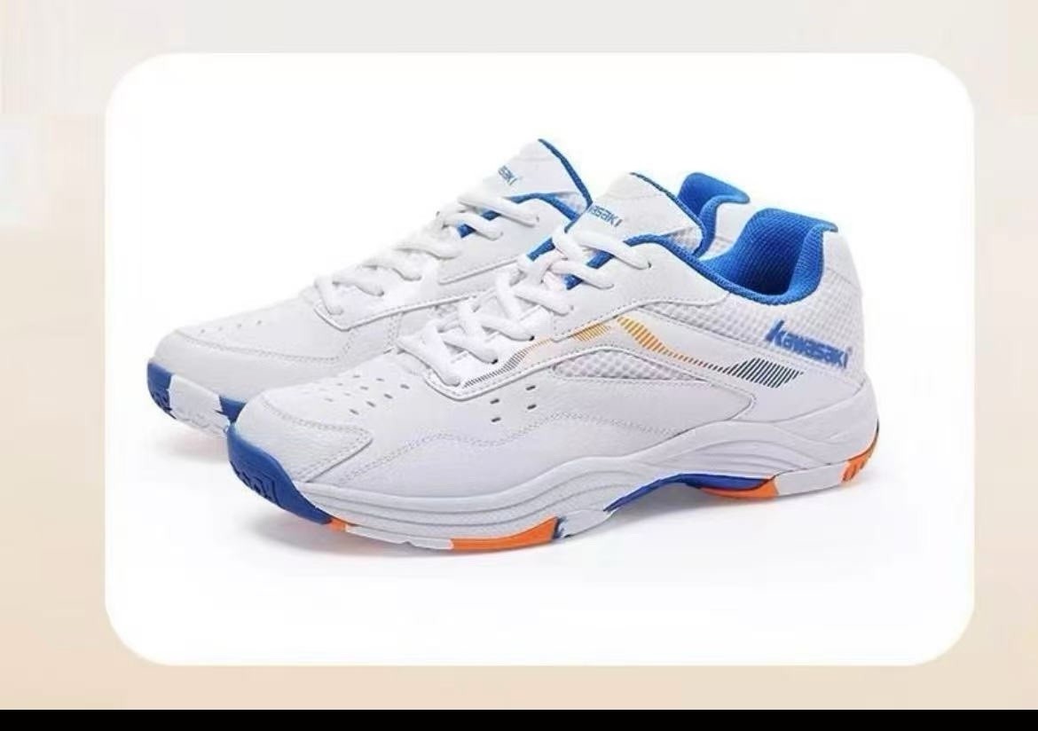 Kawasaki Badminton Shoes Unisex Indoor Sports Training Shoes White