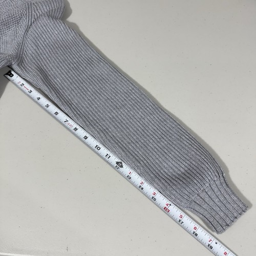 Belstaff Heavy Knit Cotton Bluish Gray Sweater Mens Size Small Ribbed - Picture 5 of 13