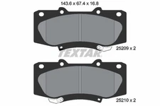 For Textar 2520901 Brake Pad Set, Disc Brake