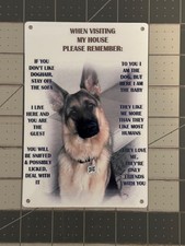 German Shepherd "When Visiting My House..." Wall Sign