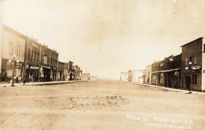 RPPC Real Photo Postcard Main Street Mobridge South Dakota 1912
