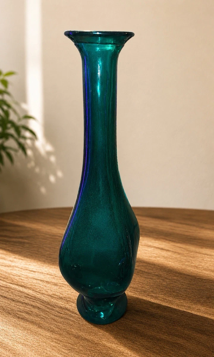 Vintage Glass Floor Vase In Blenko Art Glass for sale | eBay
