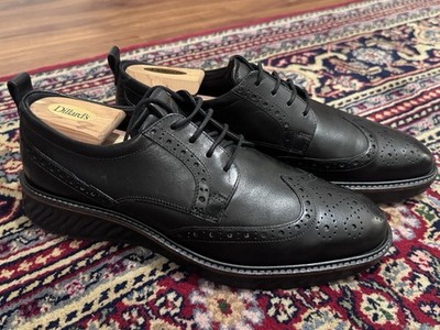 ECCO ST.1 Hybrid 836424 Black Leather Wingtip Brogue Men s 10 EU 44
