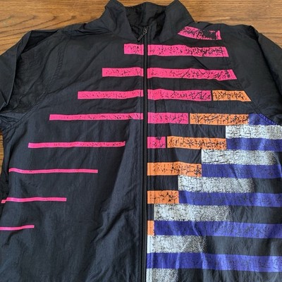 Vintage Nike Full Zip 90’s Graphic Print Windbreaker Jacket Men’s Size  Large