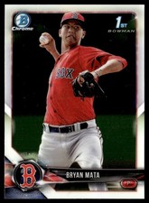 2018 Bowman Chrome Prospects Bryan Mata Boston Red Sox #BCP2