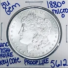 1880 MICRO O BU UNCIRCULATED MORGAN SILVER DOLLAR U.S. MINT RARE KEY DATE 5612