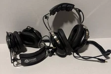 2 Avcomm Racing Products Black Headset PN# H1000 Headphones