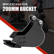 HUAYEE Narrow Bucket 200mm 7.87' Trenching Buckets Attachment For Mini Excavator