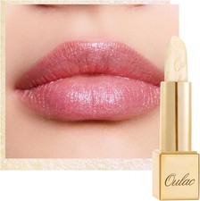 OULAC Metallic Shine Lipstick - Sheer White Lip Balm, Lightweight Soft Lip Base