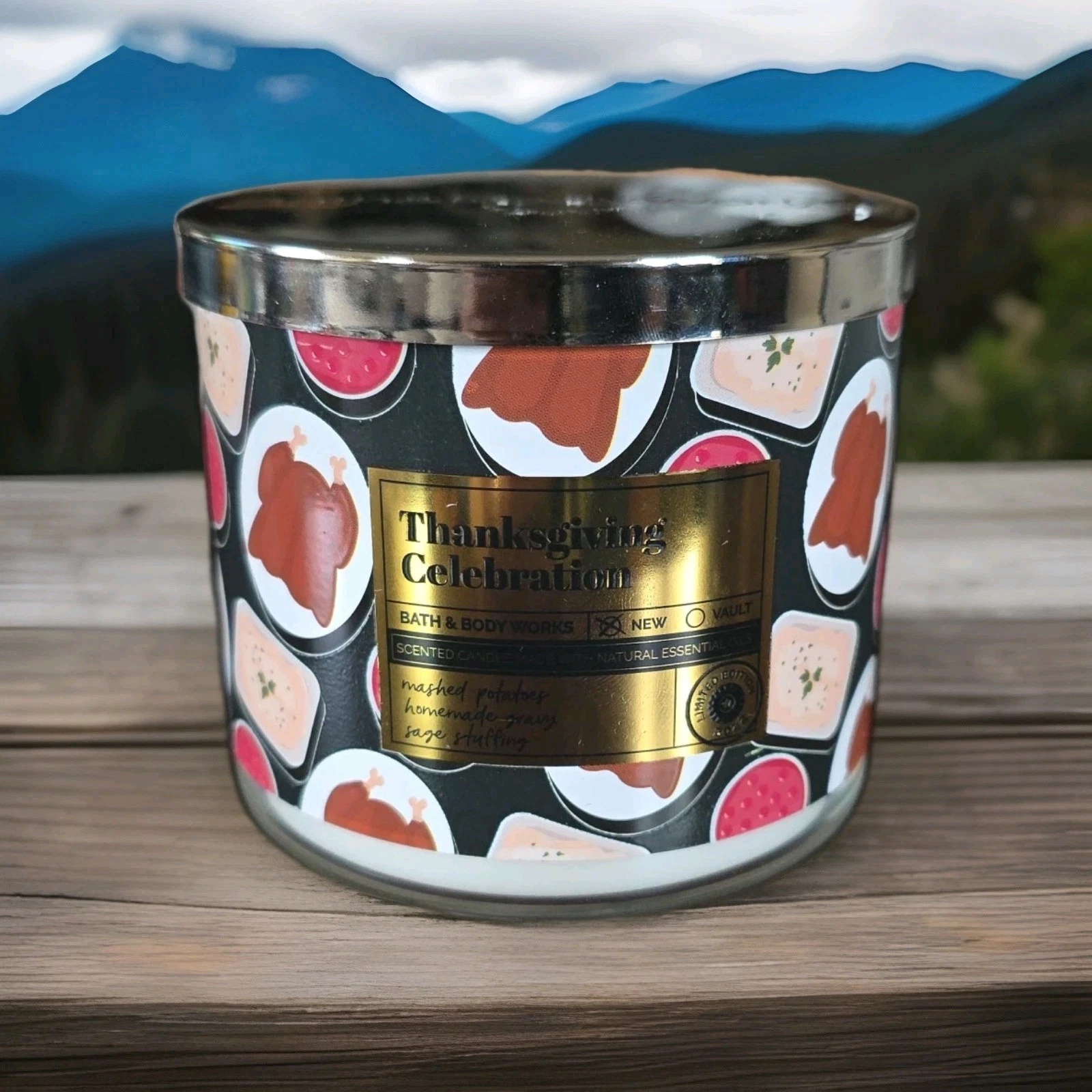 Bath Body Works THANKSGIVING Celebration Limited Edition 3 Wick Candle 14.5oz