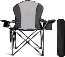 Oversized Camping Chair Heavy Duty- Portable Folding Chair, Cup Holder  Waterpr