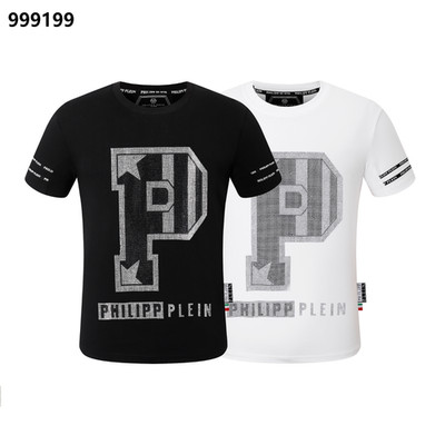 NWT Philipp Plein Animal Diamond Emblem Black/White Merino T-shirt