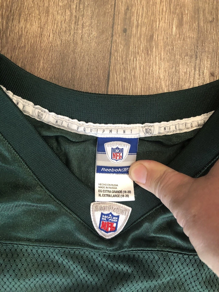 Camiseta Reebok New York Jets Jonathan Vilma YOUTH XL Throwback EXCELENTE FORMA Foto 4 de 4