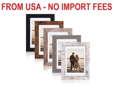 Fixwal 4x6 Picture Frames Set of 5, Vintage Multicolour Photo Frames with Temper