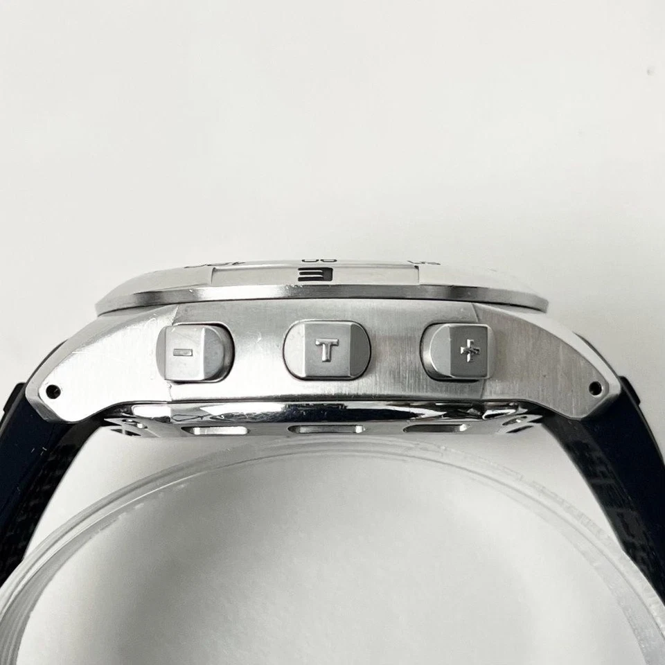 TISSOT T-Touch II Digital Touch Watch Tested Silver Black Rubber Band - Image 4 of 4