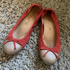 Sparking red gold ballet pumps Shoes Unisa size 5 38 flats 