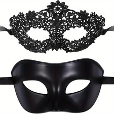 Black White Lace Masquerade Mask Venetian Ball Party Carnival Halloween Costume 