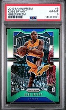 2019-20 Panini Prizm Kobe Bryant Green Prizm #8 Los Angeles Lakers PSA 8 NM-MT