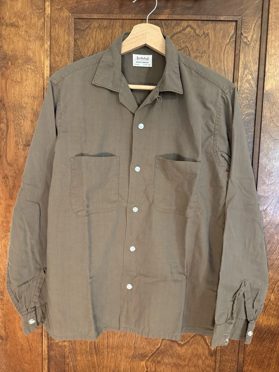 Long Sleeve Button-Front Vintage Casual Shirts for Men for sale - eBay