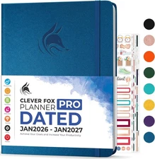 Clever Fox Planner PRO Dated (Jan 2026–Jan 2027) Weekly & Monthly Life Planner