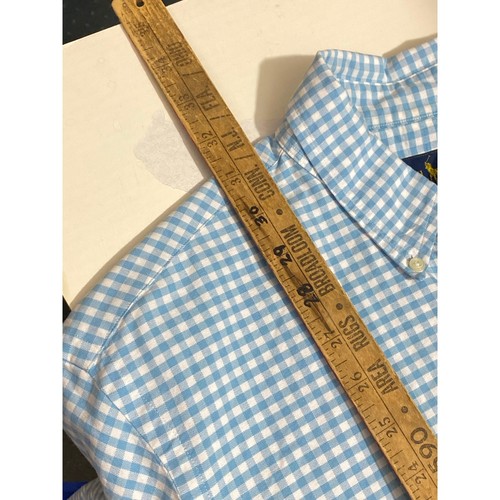 Polo Ralph Lauren Light Blue White Gingham Check Long Sleeve Button Down Mens XL - Bild 5 von 9