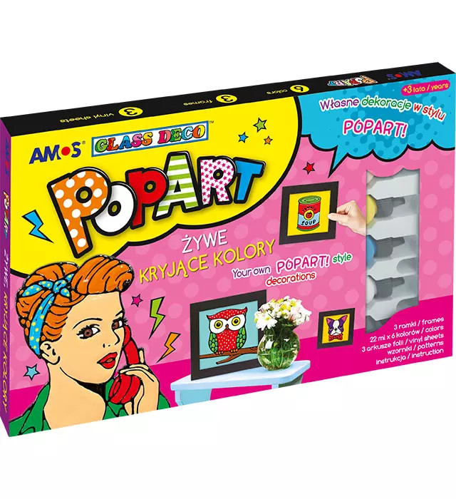 8802946511020 Farby witraowe 6 kolorw PopArt Amos 4890₽