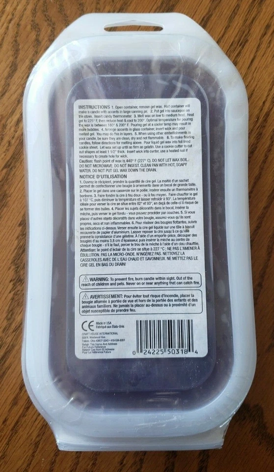 VELA MÁGICA PÚRPURA #50318 CERA GEL COLOR PARA HACER VELAS 20 FL OZ Foto 2 de 3