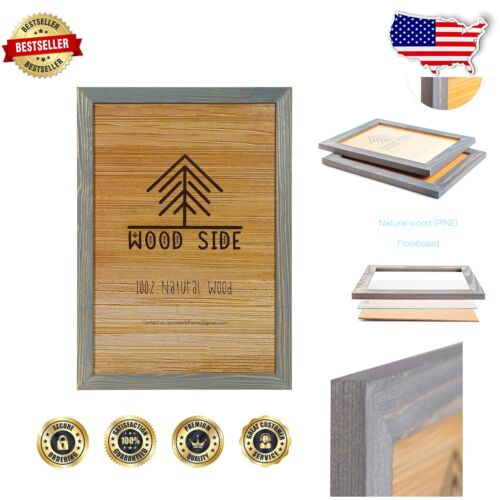 Rustic Wooden Picture Frame 24x36 - Elegant Grey Photo Frame for Wall Display