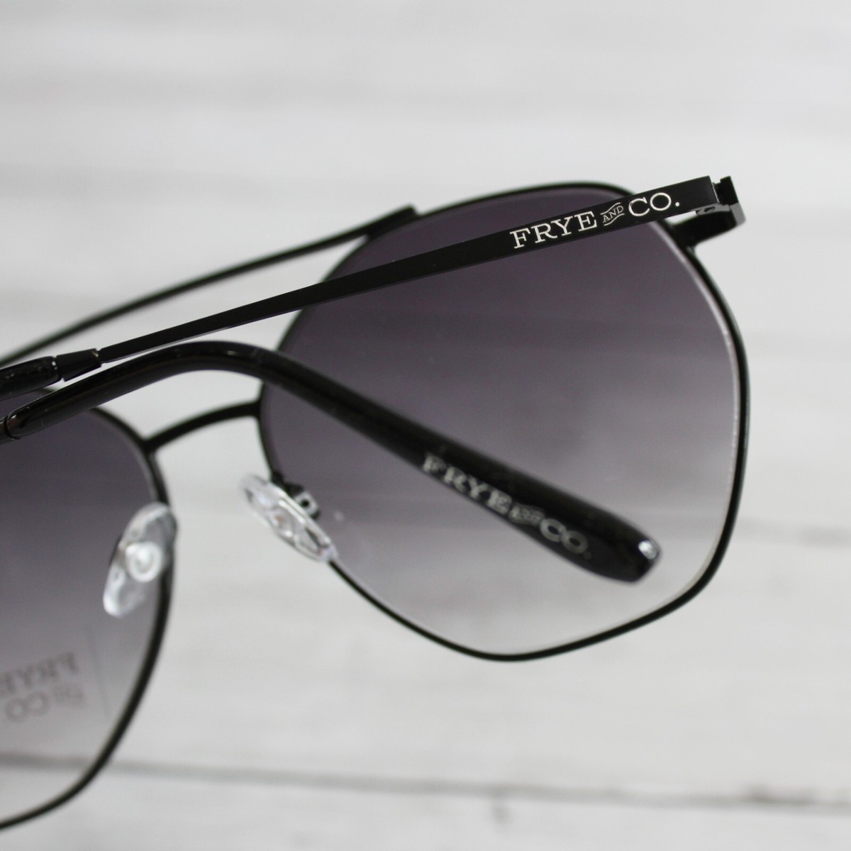 Frye Black UV Protection Sunglasses Reagan Black Sunglasses | The Frye Company main image 2