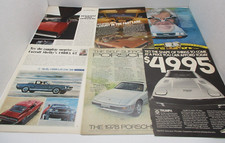 Lot of Vintage Car Magazine Ads – Datsun 280ZX, Delorean, TR7, Porsche, Shelby C