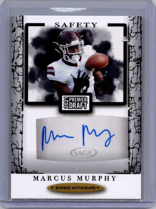 2021 SAGE Premier Draft #A196 Marcus Murphy Autographs Black