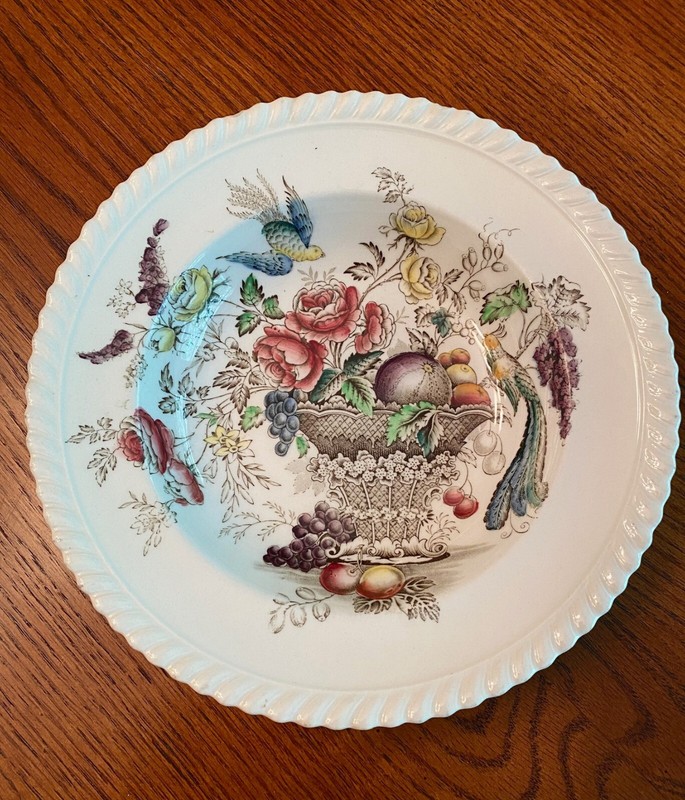 Vintage Johnson Bros BIRD OF PARADISE Soup Bowl Made in ENGLAND