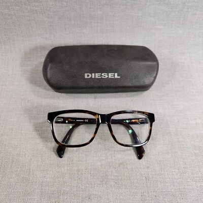 Diesel DL5072-1 Col. 052 Brown Tortoise Square Eyeglasses Frame 53-15-145
