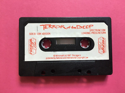 Vintage ZX Spectrum Terrors of the Deep Mirror Soft NUR KASSETTE GETESTET
