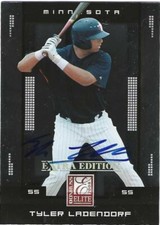 Autographed 2008 Donruss Elite Extra Edition #94 Tyler Ladendorf Minnesota Twins