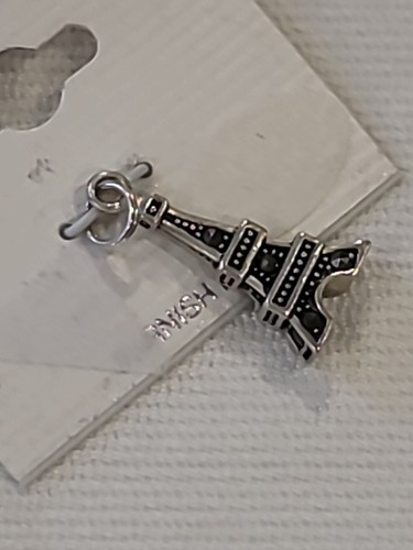 Sterling Silver 925 SU & Marcasite Eiffel Tower Charm Brand New on Card Paris - Picture 12 of 13