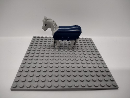 LEGO FRIENDS MINIFIGURE gray speckled horse figure w/ barding blanket from 41125 - Picture 4 of 8