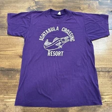 Screen Stars Random T-shirt VTG Single Stitch 80s Ashtabula Soft Vintage Tee