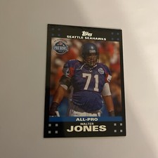 2007 Topps Walter Jones All-Pro Pro Bowl #419 Seattle Seahawks Football