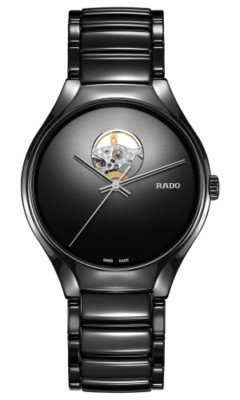 Rado True Secret Open Heart High-tech Ceramic Black Dial Men's Watch R27107152 