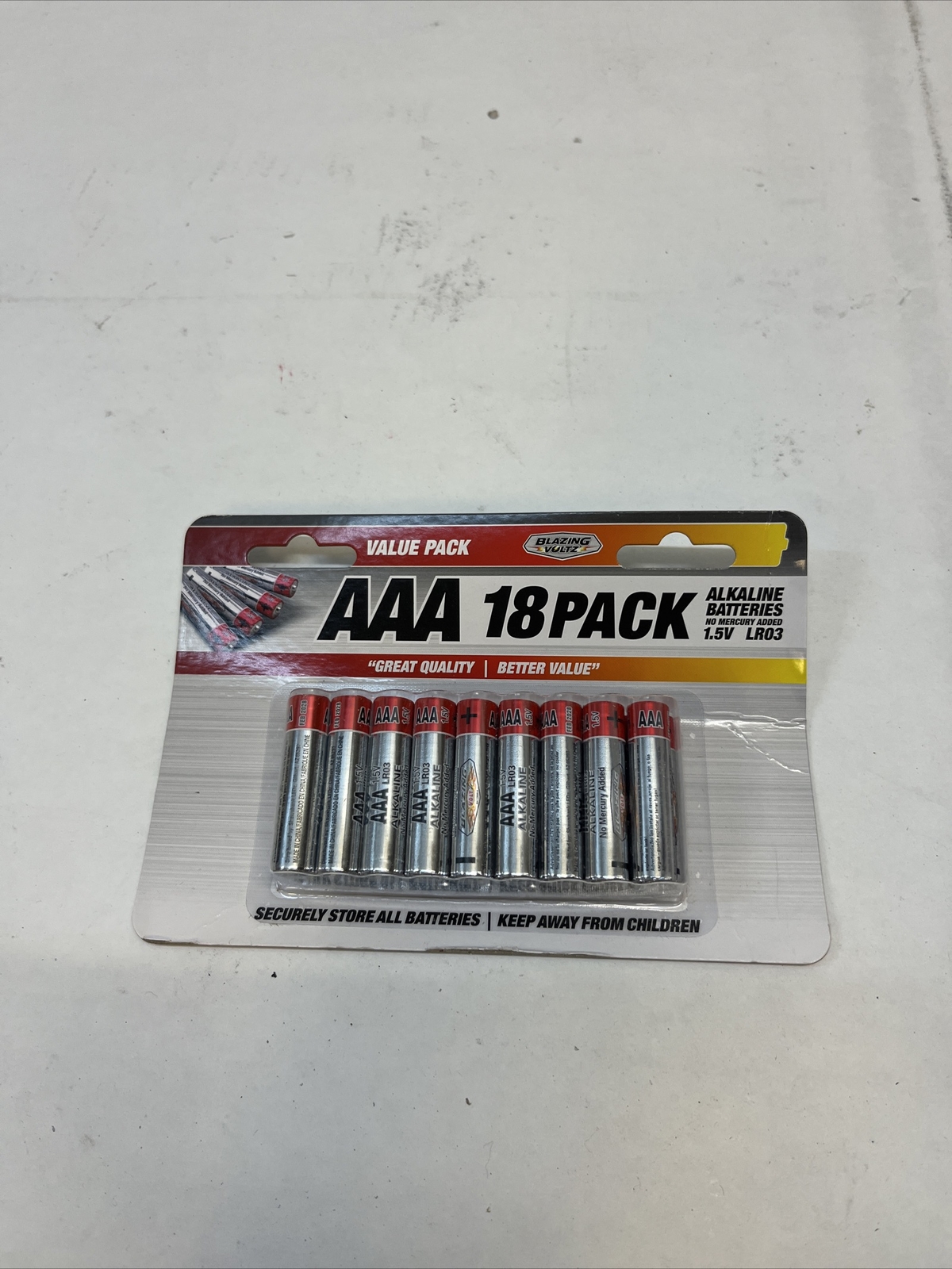 Batteries AAA Pack Of 18 Blazing Voltz Alkaline Batteries-image