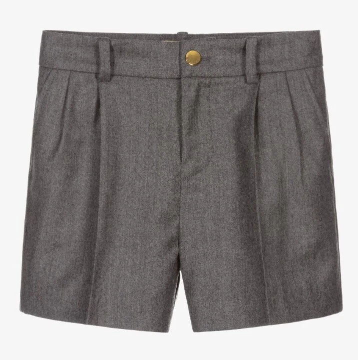 Short Gucci 100 % authentique neuf avec étiquettes garçons laine grise et cachemire taille 6Y