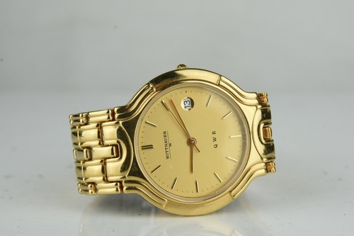 Vintage Witnauer Q.W.R. Quartz Watch Gold Plated Original Case and Papers. Rare! - Picture 2 of 5