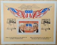 CLASSICI VINTAGE - Dominica 1982 - Washington, Roosevelt - S/S - Scott 767 - MNH
