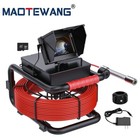 30M Sewer Pipe Inspection Camera 22MM Drain Pipeline Endoscope 4.3 inch Monitor