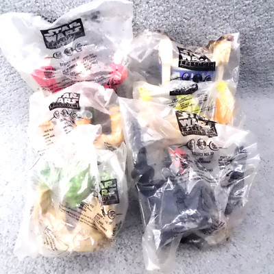 VTG 1999 Star Wars Episode 1 Taco Bell KFC Pizza Hut Cup Toppers 6 NEW Unopened