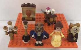 LEGO Disney 41067 Belle's Enchanted Castle 7 Minifigure LOT & Incomplete Build