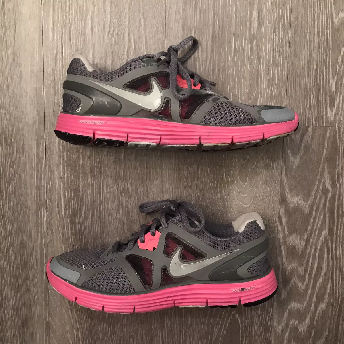 Lunarglide 3 Womens Gray Pink Running Athletic Shoes 454315-080 | eBay