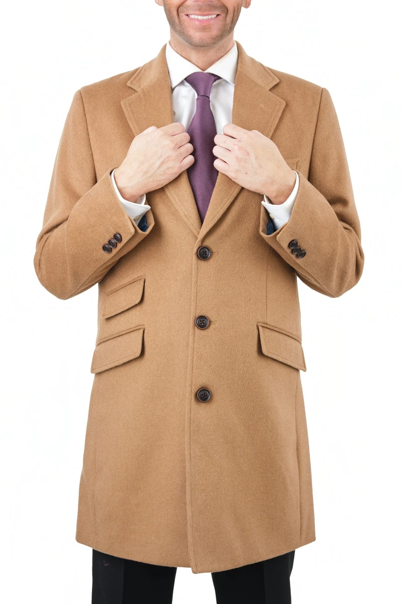 Men's wool cashmere top coats sale